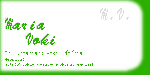 maria voki business card